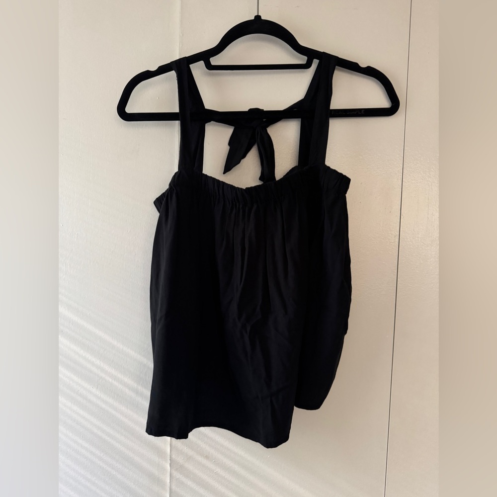 Old Navy Black Tie Back Sleeveless Tank Top